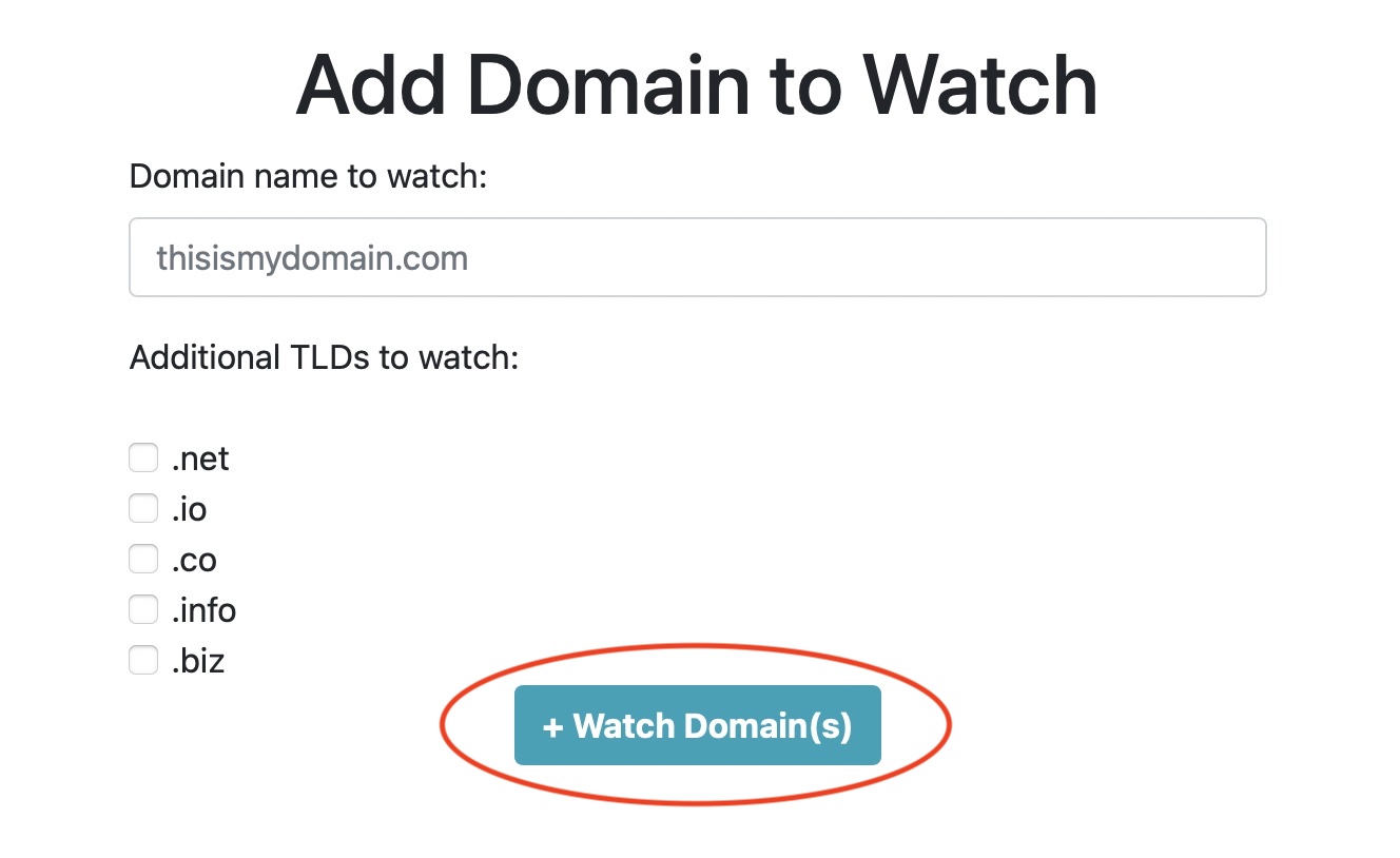 add domain form